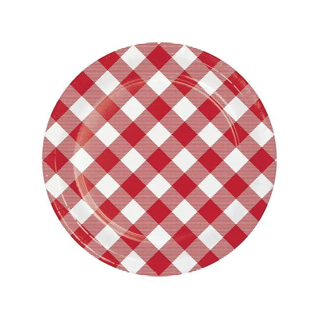 Classic Gingham Dessert Plates