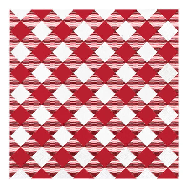Classic Red Gingham Luncheon Napkins