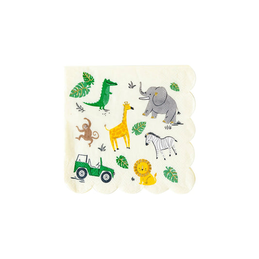 Safari Scallop Cocktail Napkins