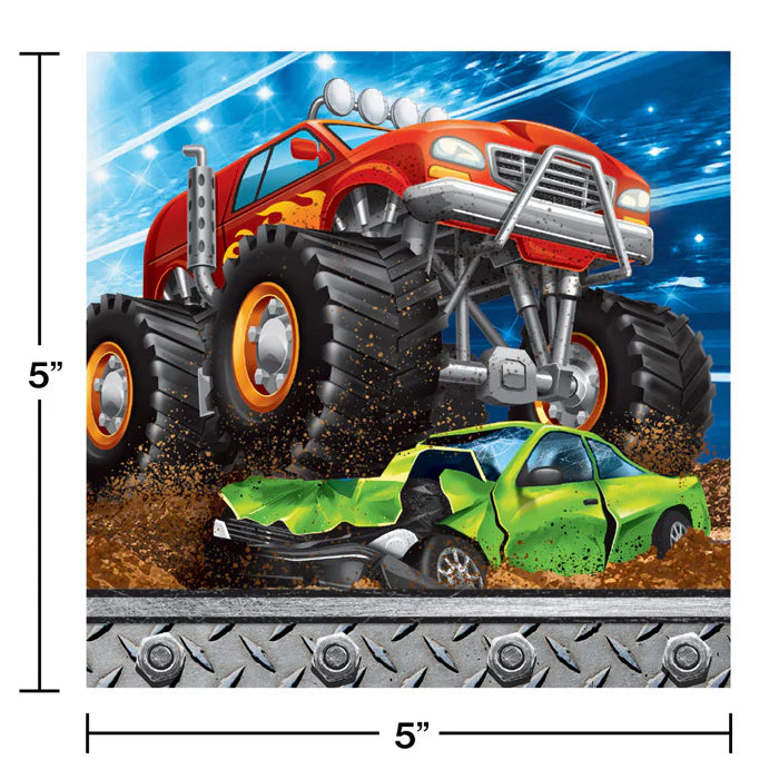 Monster Truck Rally Beverage Napkins