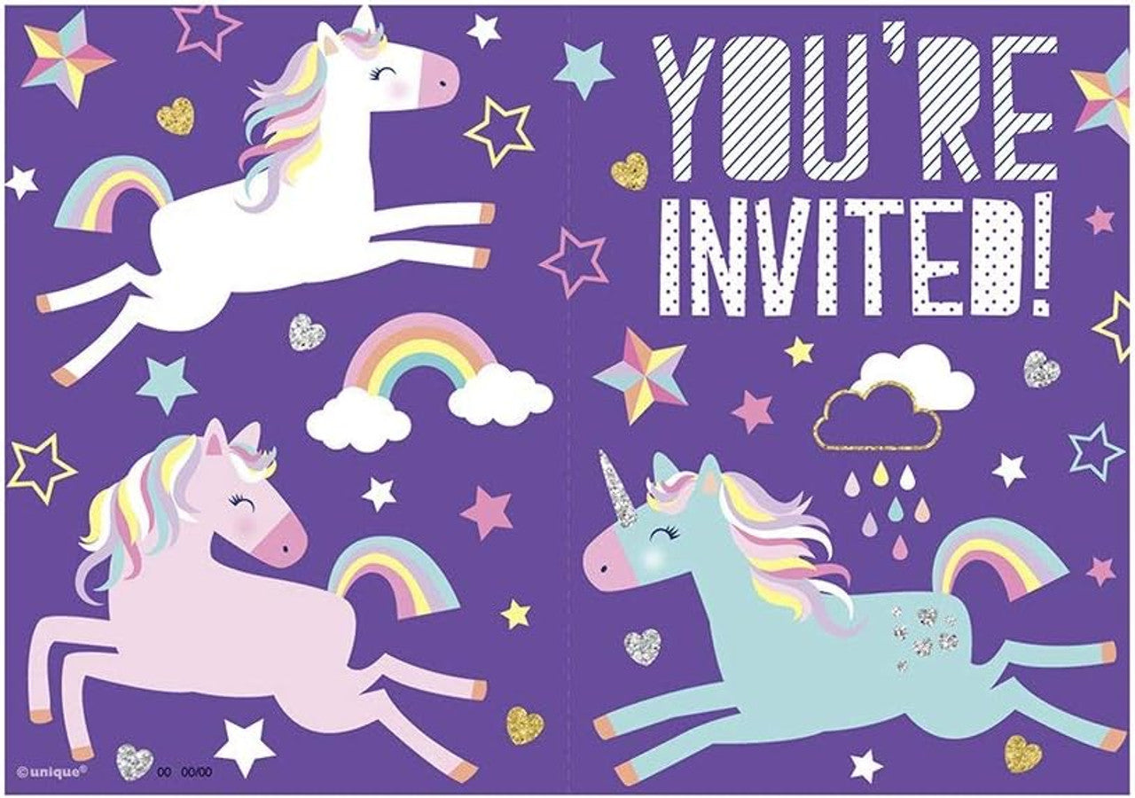 Magical Unicorn Invitations