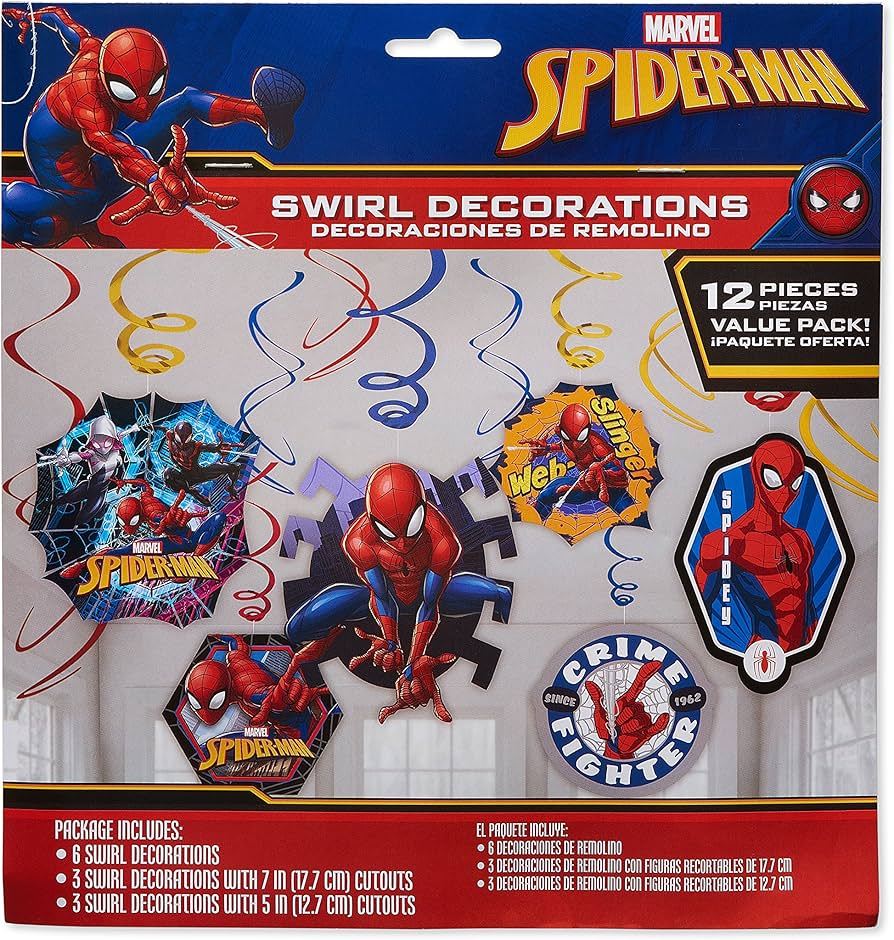 Spider-Man Swirl Decorations