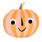 Pink & Orange Stripy Pumpkin Plates