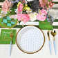 Golf Ball Die Cut Dinner Plates