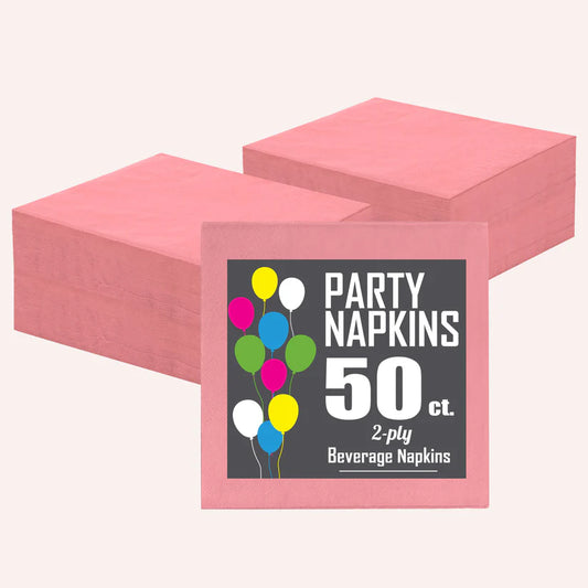 Pink Beverage Napkins (50ct)