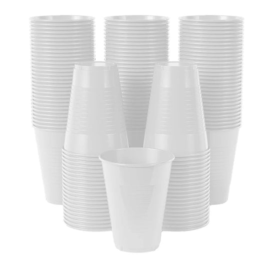 12 Oz. White Plastic Cups