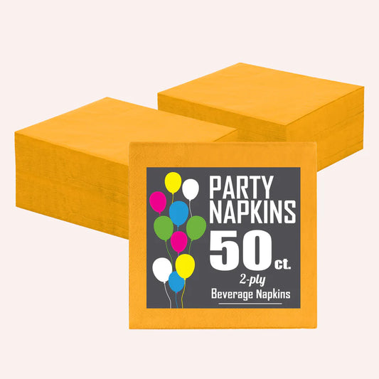 Yellow Beverage Napkins (50ct)