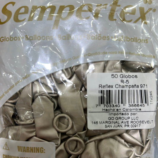 5” Reflex Champaña (50 Count)