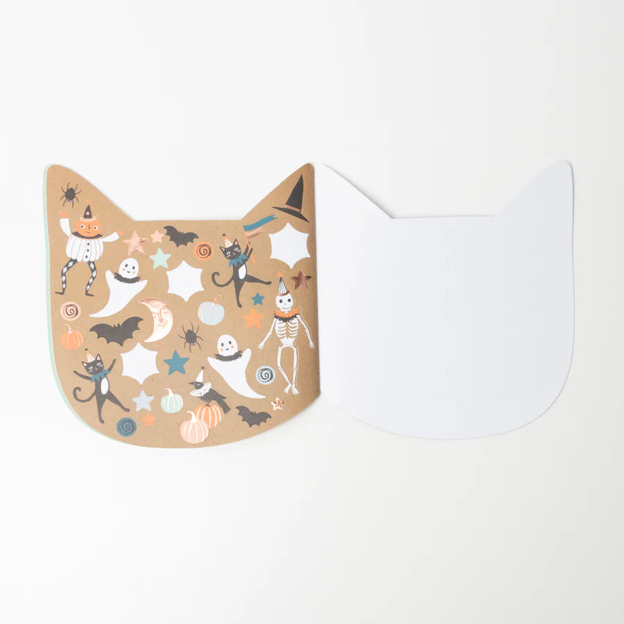 Halloween Cat Sticker Sketch Book
