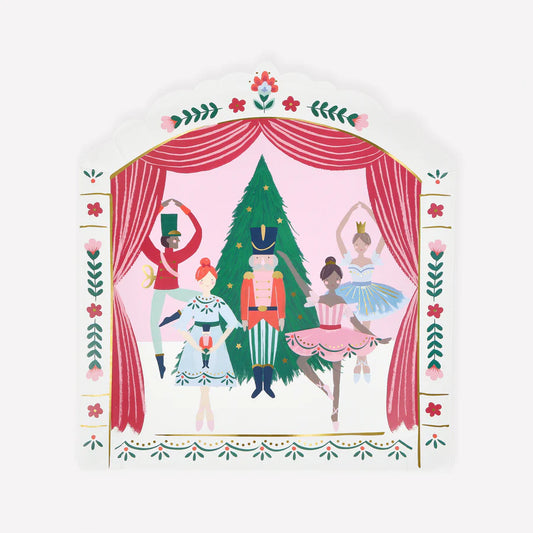 Nutcracker Ballet Stage Plates (x 8)