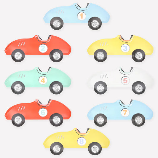 Race Car Plates (x8)