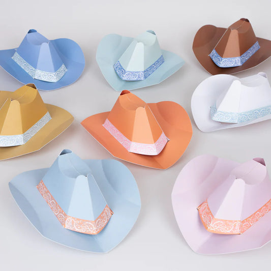 Western Mini Party Hats (x8)