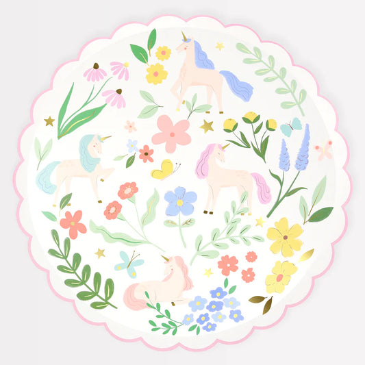 Meadow Unicorns Dinner Plates (x8)