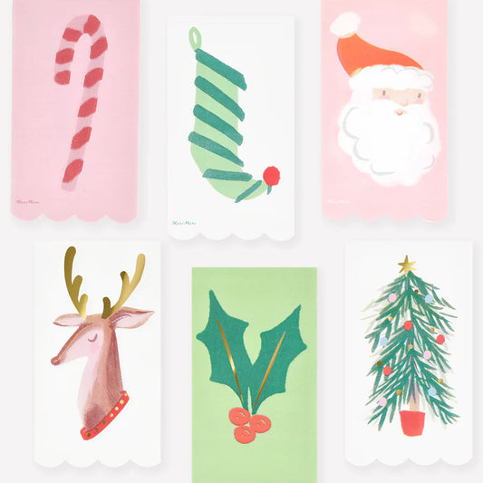Mixed Christmas Icon Guest Towels (x16)