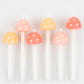 Mushroom Birthday Candles (x6)