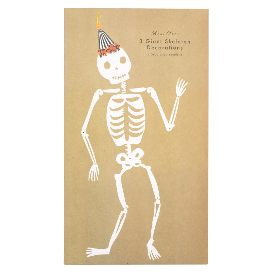 Vintage Giant Halloween Jointed Skeletons (x3)