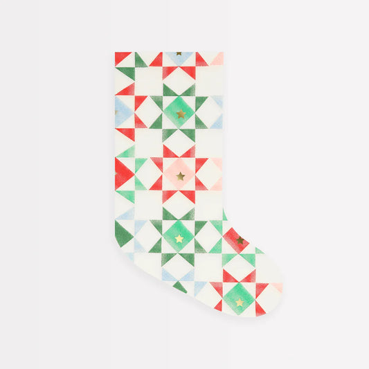 Patchwork Stocking Napkins (x 16)