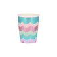 Mermaid Scalloped Fringe Cups (x8)