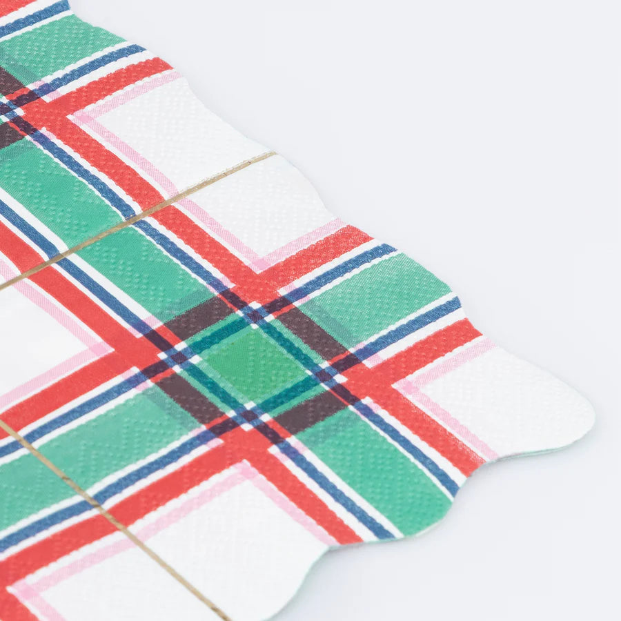 Plaid Large Napkins (x 16)