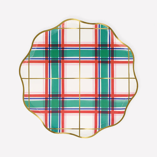 Plaid Side Plates (x 8)