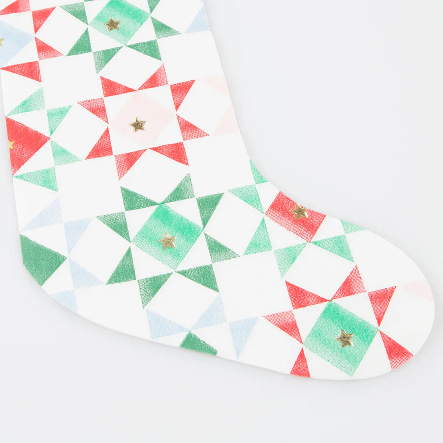 Patchwork Stocking Napkins (x 16)