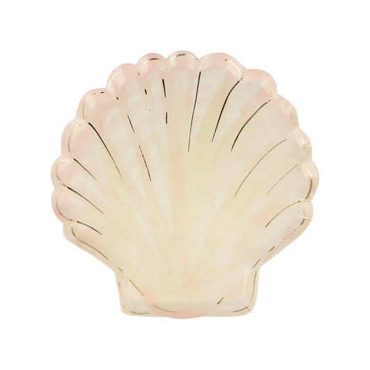 Watercolor Clam Shell Plates (x8)