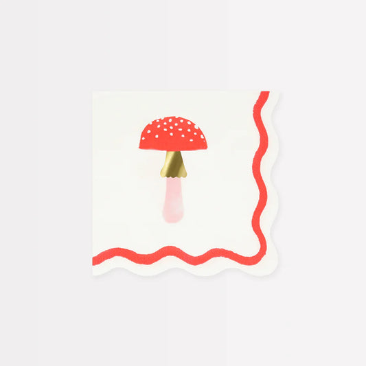 Merry Mushroom Small Napkins (x16)