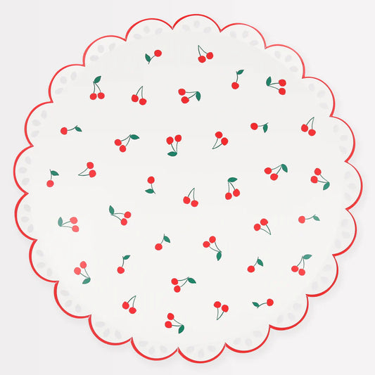 Cherry Pattern Dinner Plates (x8)