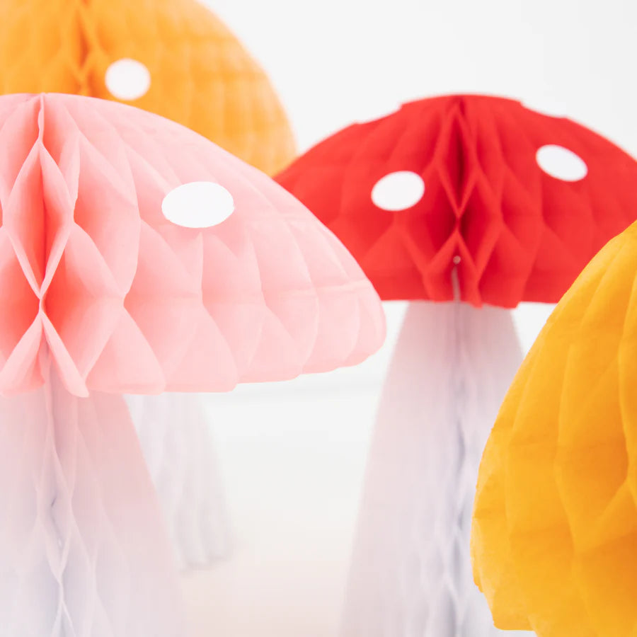 Honeycomb Mushroom Decorations (x10)