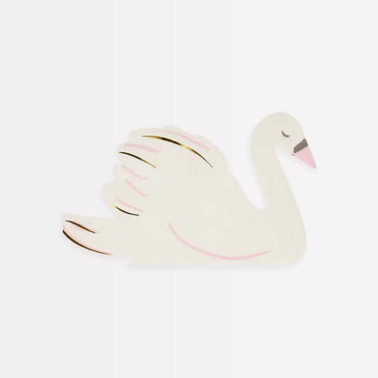 Swan Shaped Napkins (x16)