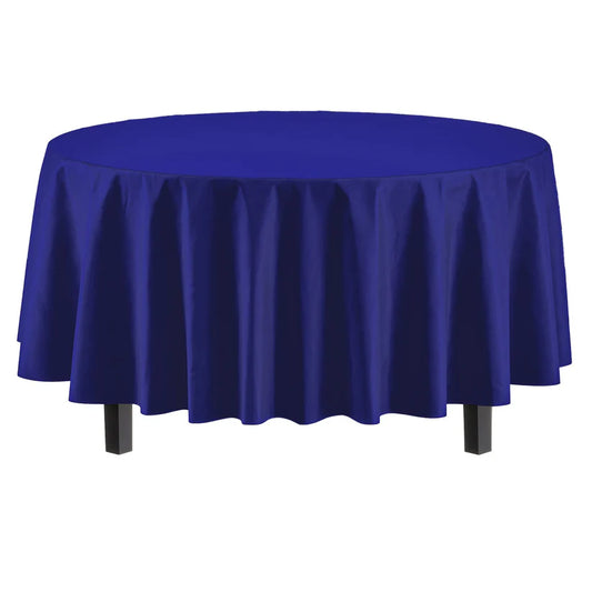 Round Navy Blue Table Cover