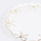 Gold Bow Dinner Plates (x 8)