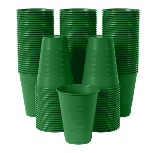 12 Oz. Emerald Green Plastic Cups
