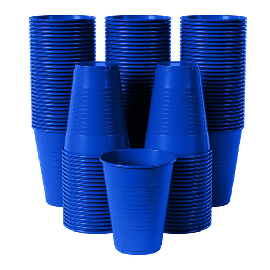 12 Oz. Dark Blue Plastic Cups