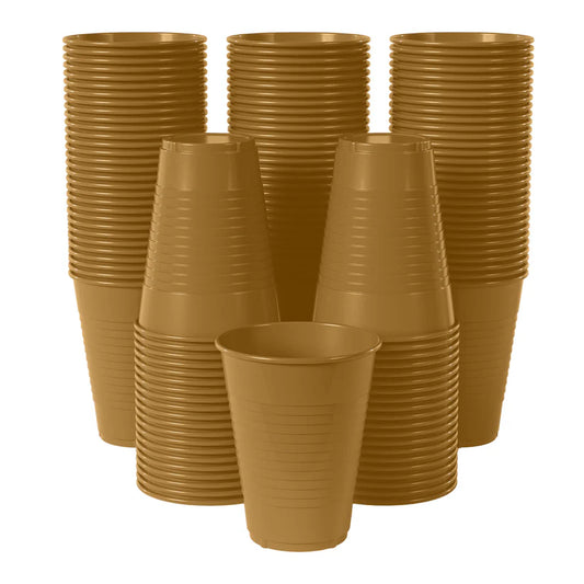 12 Oz. Gold Plastic Cups