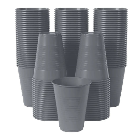 12 Oz. Silver Plastic Cups