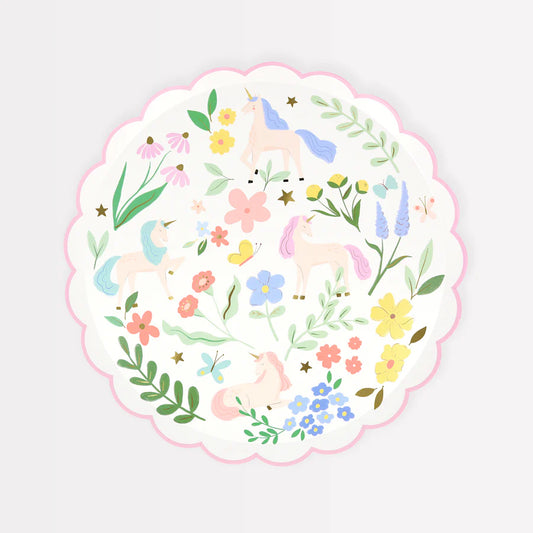 Meadow Unicorns Side Plates (x8)