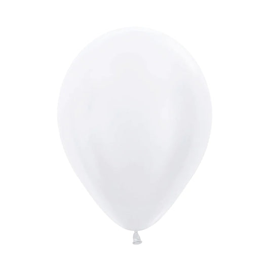 Satin Perla Blanco, 12", 25 Count, Sempertex, Color 406